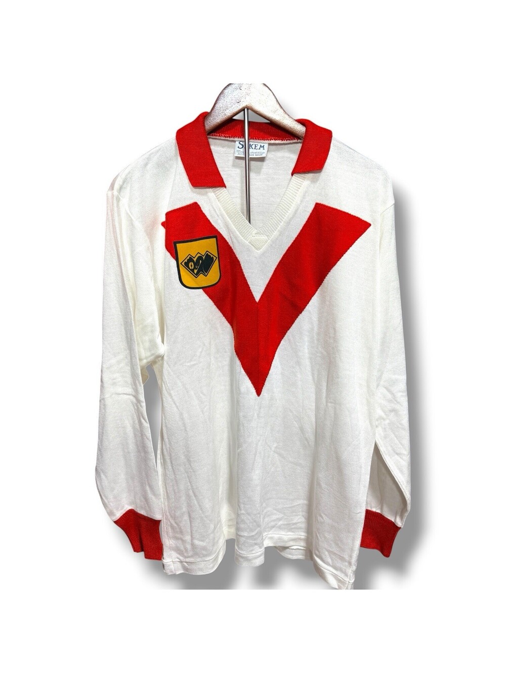 RARE Vintage 70s South Fremantle Bulldogs SEKEM WAFL Long Sleeve Guernsey 105cm